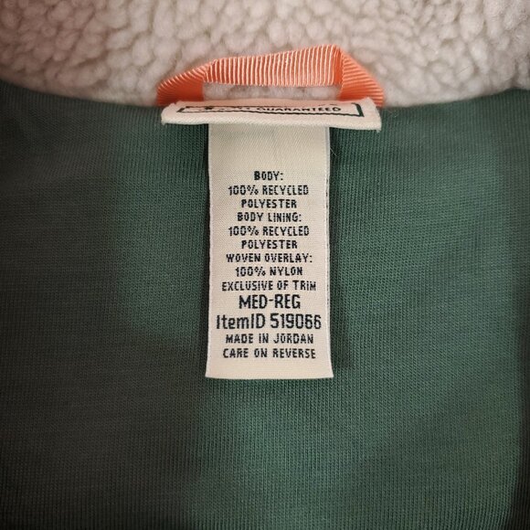*FLAW* LL Bean Beans Sherpa Fleece Vest Womens Medium Regular Full Zip 519066 - Picture 12 of 16